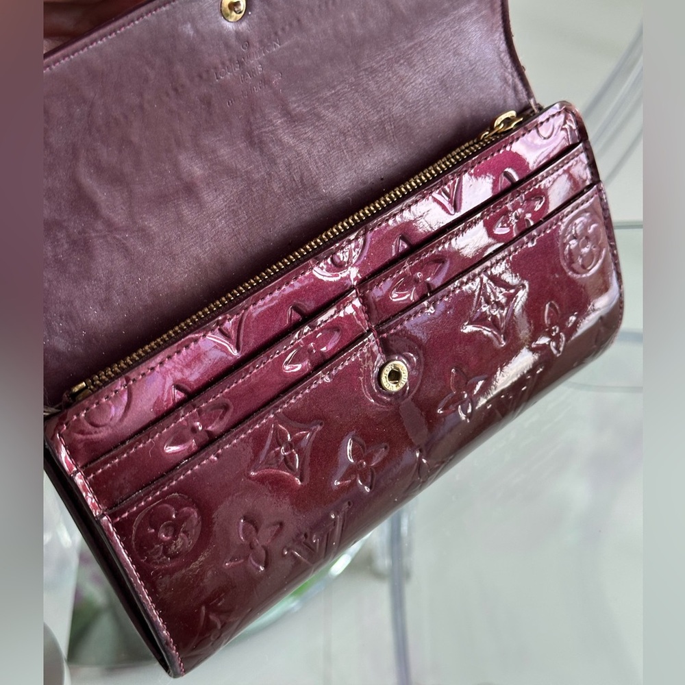 Louis Vuitton Burgundy Wallet with Signature Monogram - Picture 8 of 14